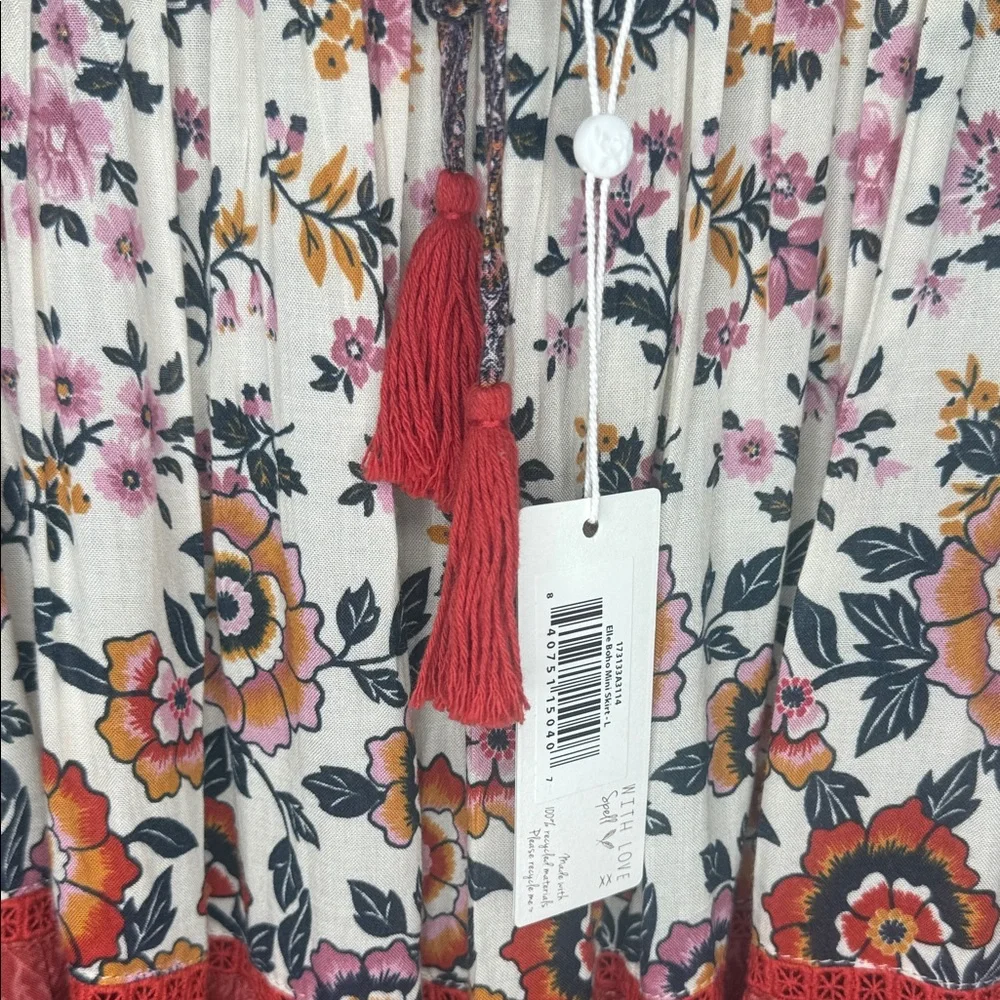 NWT Spell Elle Boho Mini Skirt in Rosewood Size Large - Picture 11 of 16